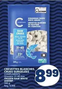 Marché Bonichoix COMPLIMENTS FROZEN RAW WHITE SHRIMP offer