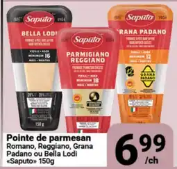 Pasquier Pointe de parmesan Romano, Reggiano, Grana Padano ou Bella Lodi Saputo offer
