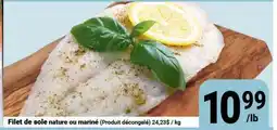 Pasquier Filet de sole nature ou mariné offer