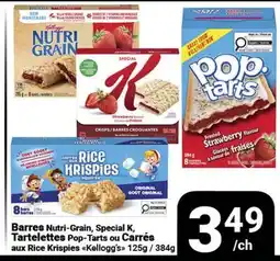 Pasquier Barres Nutri-Grain, Special K, Tartelettes Pop-Tarts ou Carrés aux Rice Krispies offer