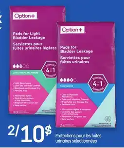 Uniprix Option+ Protections pour les fuites urinaires sélectionnées offer