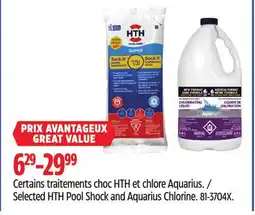 Canadian Tire Selected HTH Pool Shock and Aquarius Chlorine offer