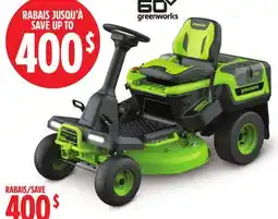 Canadian Tire 60V Riding Lawn Mower Tractor, 30˝ with 4 x 8Ah Batteries and Charger offer