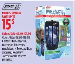 Canadian Tire Selected Bug Zappers, Repellent Torches and Lanterns offer