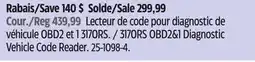 Canadian Tire '3170RS OBD2 et 1 Diagnostic Vehicle Code Reader offer