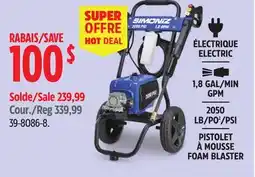 Canadian Tire ÉLECTRIQUE ELECTRIC 1,8 GAL/MIN GPM 2050 LB/PO2/PSI PISTOLET À MOUSSE FOAM BLASTER offer