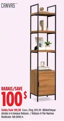 Canadian Tire Canvas Robson 4-Tier Narrow Bookcase offer