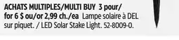 Canadian Tire For Living LED Solar Stake Light offer