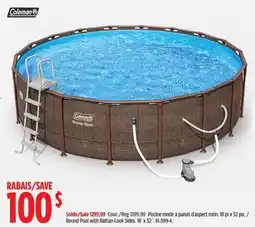 Canadian Tire Coleman Piscine ronde à parois d'aspect rotin offer