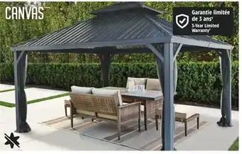 Canadian Tire Canvas Skyline Aluminum Hard-Top Gazebo with Netting offer