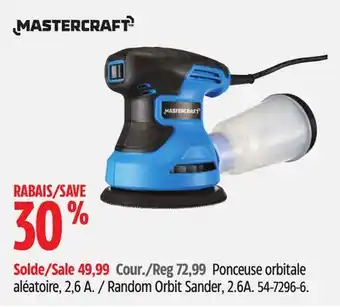Canadian Tire MASTERCRAFT Random Orbit Sander, 2.6A offer