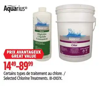 Canadian Tire Aquarius Selected Chlorine Treatments offer