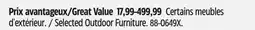 Canadian Tire Selected Outdoor Furniture offer