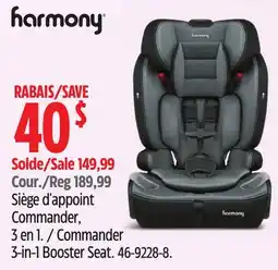 Canadian Tire Commander 3-in-1 Booster Seat offer