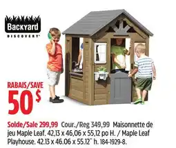 Canadian Tire Maple Leaf Playhouse offer