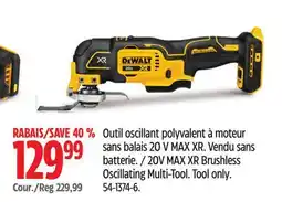 Canadian Tire Dewalt 20V MAX XR Brushless Oscillating Multi-Tool offer