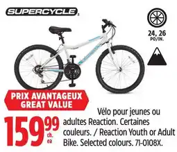 Canadian Tire Supercycle Reaction Youth or Adult Bike offer
