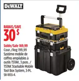 Canadian Tire DEWALT TSTAK Stackable Mobile Tool Box System, 3-Pc offer