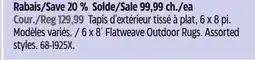 Canadian Tire 6 x 8´ Flatweave Outdoor Rugs offer