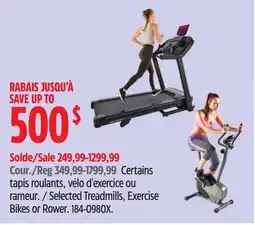 Canadian Tire Selected Treadmills, Exercise Bikes or Rower offer