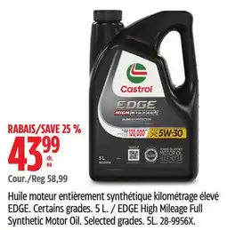 Canadian Tire EDGE High Mileage Full Synthetic Motor Oil offer