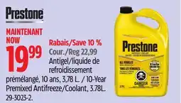 Canadian Tire Prestone 10-Year Premixed Antifreeze/Coolant, 3.78L offer