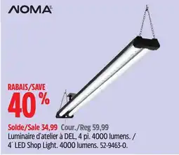 Canadian Tire NOMA 4´ LED Shop Light offer
