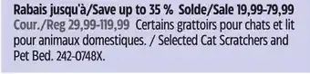 Canadian Tire Selected Cat Scratchers and Pet Bed offer