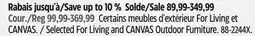Canadian Tire Selected For Living and CANVAS Outdoor Furniture offer