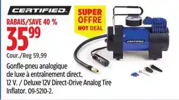 Canadian Tire Certified Deluxe 12V Direct-Drive Analog Tire Inflator offer
