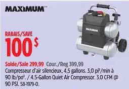 Canadian Tire MAXIMUM 4.5-Gallon Quiet Air Compressor offer