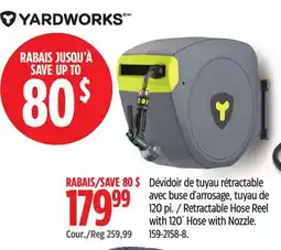 Canadian Tire YARDWORKS Retractable Hose Reel with 120´ Hose with Nozzle offer