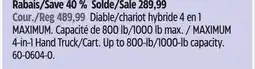 Canadian Tire MAXIMUM 4-in-1 Hand Truck/Cart offer