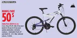 Canadian Tire Supercycle Adrenaline Youth 24˝ and Adult 26˝, 27.5˝ Bike offer