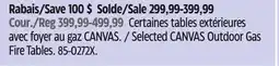 Canadian Tire Selected CANVAS Outdoor Gas Fire Tables offer