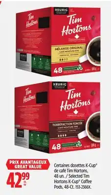 Canadian Tire Selected Tim Hortons K-Cup Coffee Pods offer