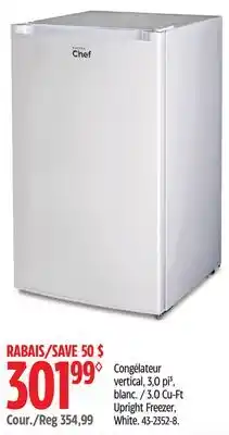 Canadian Tire Master Chef 3.0 Cu-Ft Upright Freezer offer