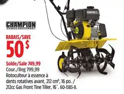 Canadian Tire CHAMPION 212cc Gas Front Tine Tiller, 16˝ offer