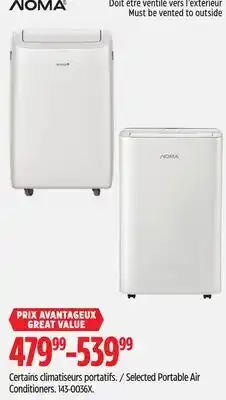 Canadian Tire Selected Portable Air Conditioners offer