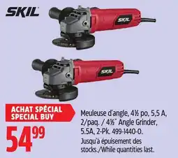 Canadian Tire SKIL 4 1⁄2˝ Angle Grinder, 5.5A, 2-Pk offer