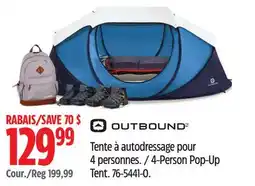 Canadian Tire OUTBOUND 4-Person Pop-Up Tent offer