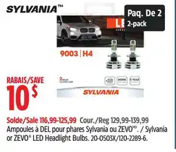 Canadian Tire Sylvania or ZEVO LED Headlight Bulbs offer