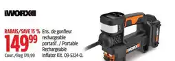 Canadian Tire Worx Portable Rechargeable Inflator Kit offer