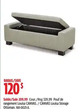 Canadian Tire CANVAS Louisa Storage Ottoman offer