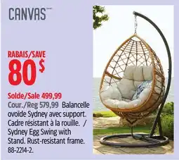 Canadian Tire Canvas Sydney Egg Swing with Stand offer