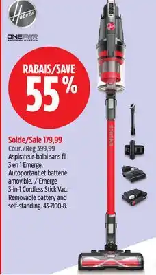 Canadian Tire Hoover Emerge 3-in-1 Cordless Stick Vac offer