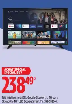 Canadian Tire Skyworth 40˝ LED Google Smart TV offer