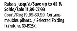 Canadian Tire Selected Folding Furniture offer