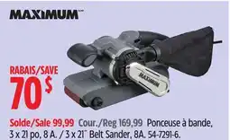 Canadian Tire MAXIMUM 3 x 21˝ Belt Sander, 8A offer
