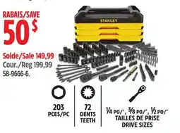 Canadian Tire Stanley Black Chrome Socket Sets offer